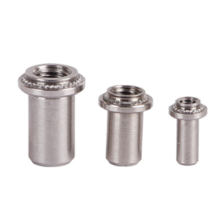 M2 Rivet 140pcs M2 Stainless Steel Round Head Knurled Shank Solid Rivets Assortment Set Embedment Nuts M2 Rivet